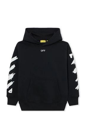 black cotton sweatshirt OFF WHITE KIDS | OBBB001S26FLE005001